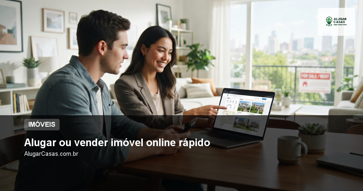 Alugar ou vender imóvel online rápido