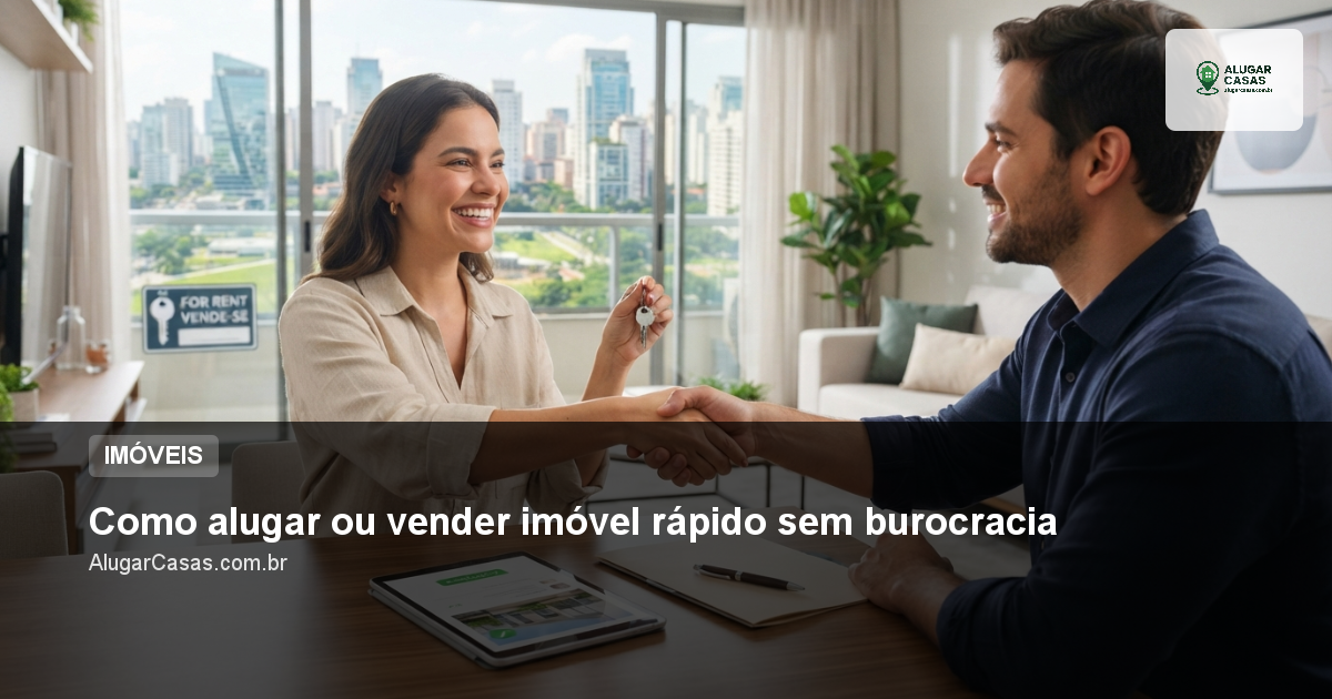 Como alugar ou vender imóvel rápido sem burocracia