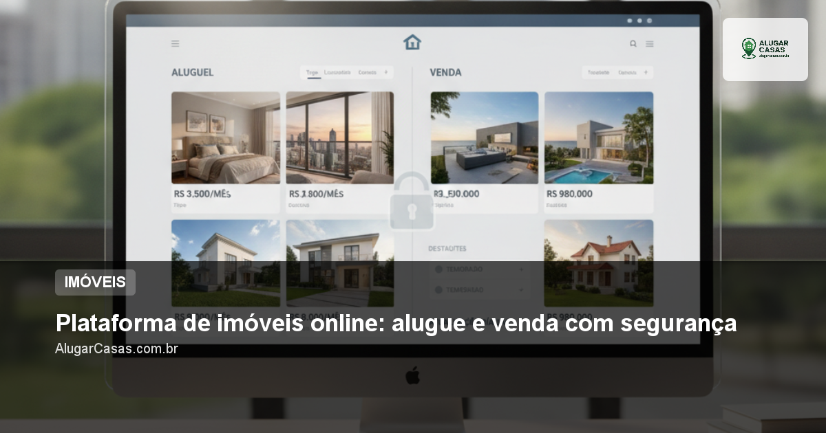 Plataforma de imóveis online: alugue e venda com segurança